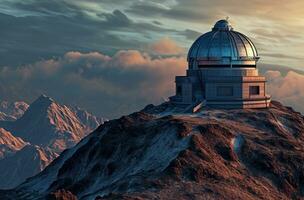 ai generiert das astronomisch Observatorium ist ein wichtig Seite? ˅ zum das Suche zum versteckt Welten foto