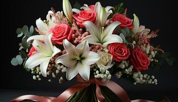 ai generiert ein schön Strauß von Blumen, Natur Geschenk von Romantik generiert durch ai foto