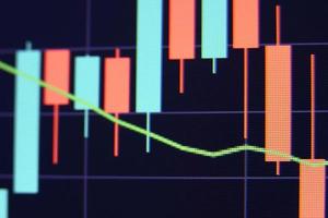 Finanzmarktdiagramm. Börse. selektiver Fokus foto