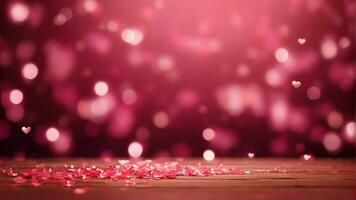 ai generiert abstrakt Rosa Bokeh Hintergrund. Valentinstag Thema. Valentinstag Tag Hintergrund. foto