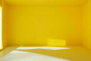 ai generiert leeren Zimmer mit Schatten und Kopieren Raum. Profi Foto
