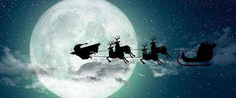 Super-Weihnachtsmann-Mann nachts Weihnachten. foto