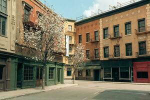los Engel, ca. - - 18 apr 2023 - - leeren Straßen von Warner Brüder Studios foto
