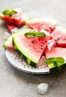 Wassermelone mit Eis foto