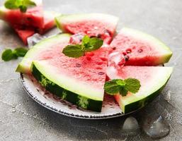 Wassermelone mit Eis foto