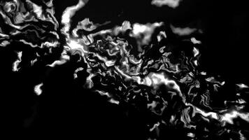 Strahlen von Licht reflektiert von Flüssigkeit Struktur. Bewegung. abstrakt gebogen Linien von unter Wasser Licht mit Betrachtung. Animation von glühend Flüssigkeit Linie mit Betrachtung Strahlen foto