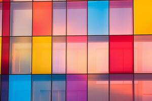 ai generiert bunt Glas Fassade foto