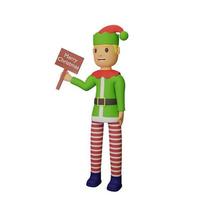 Santa Elfen Charakter mit Weihnachts- und Neujahrskonzept foto