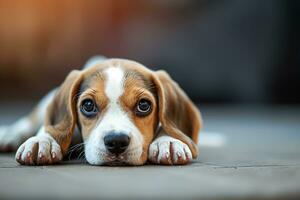 ai generiert Fotografie von ein süß Hund, National Hündchen Tag Konzept foto