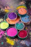 Gulal Farben zum indisch holi Festival foto