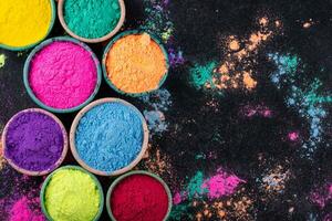 Gulal Farben zum indisch holi Festival foto