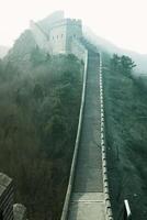 das großartig Mauer von China im heiter Landschaft foto
