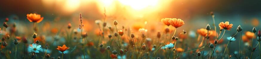 ai generiert ein schön Foto von ein Feld voll von Blumen