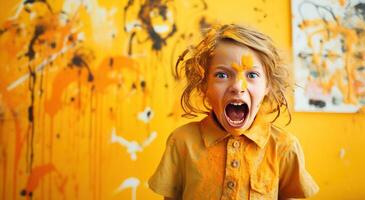 ai generiert Schule Phobie und Angst foto