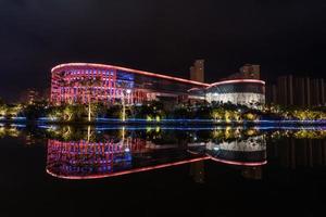 putian, china, 2021 - das putian museum of china am abend foto