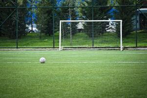 Fußball Ball beim Gras foto