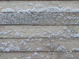 Textur von gefallen Schnee auf Objekte foto