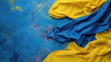 ai generiert Ukraine Tag Werbung Hintergrund mit Kopieren Raum foto