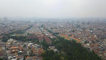 Antenne Aussicht von Jakarta, Indonesien von Drohne. foto