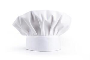 ai generiert isoliert Weiß Koch Hut auf Weiß Hintergrund foto