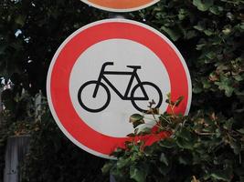 kein Einfahrtsschild für Fahrräder