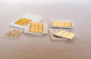 Mini-Mikro- und Nano-Sim für Telefon foto