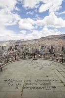 La Paz, Bolivien, 10. Januar 2018 - Luftbild von La Paz, Bolivien. es ist Hauptstadt und drittgrößte Stadt Boliviens