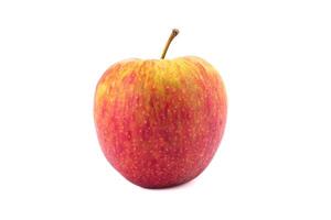 reif rot Apfel isoliert auf Weiß Hintergrund. rot Apfel auf Weiß foto