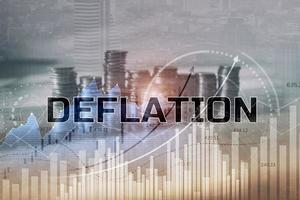 Deflationskonzept. allgemeiner Rückgang der Preise für Waren und Dienstleistungen
