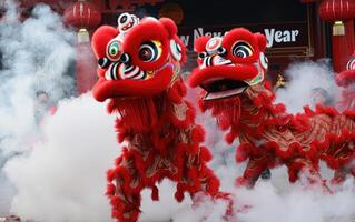 ai generiert Chinesisch Drachen wie ein Charakter zum Chinesisch Neu Jahr Festival. ai generativ foto