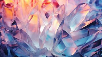 ai generiert Edelsteine Kristalle funkeln mit faszinierend bunt glühen Erstellen atemberaubend und abstrakt Hintergrund foto