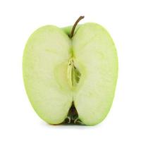 ein halber grüner Apfel foto