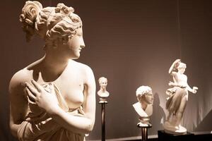 Venus Skulptur durch Antonio Canova. klassisch Aphrodite Statue, griechisch Schönheit foto