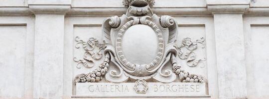 Rom, Italien - - Galleria borghese - - borghese Galerie Gebäude - - Symbol über das Eingang foto