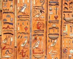 ägyptisch Hieroglyphen. Jahrgang Hintergrund foto