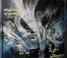 Wien, Österreich, 5. Februar 2014 - Blick auf Graffiti an der Wand in Wien. stadt wien mit projekt wienerwand vienna wall bietet jungen künstlern aus der graffiti-szene legale bereiche für ihre kunst.