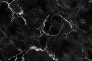 ai generiert nahtlos schwarz Marmor Textur mit golden Venen, neural Netzwerk generiert Bild foto