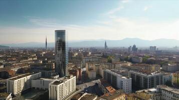 ai generativ Aussicht von Mailand Italien foto