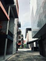 das modern Gebäude von Bangkok Perspektive foto