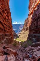 ai generiert das hell Farben von das Arizona Schlucht. Sandstein Klippen im das großartig Schlucht. USA. Arizona foto