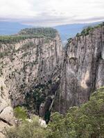 Landschaft tazi Schlucht im Manavgat, Antalya, Truthahn Antenne oben Sicht. foto