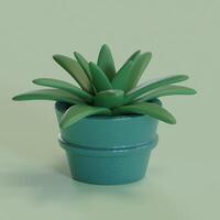 3d gerendert Aloe vera im Blau Topf perfekt zum Design Projekt foto