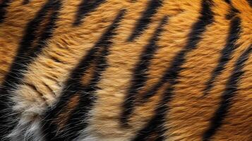 ai generiert schließen oben Tiger Streifen Muster Textur Hintergrund foto