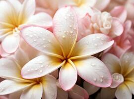 ai generiert Weiß Frangipani Blume foto