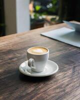 Tasse von Kaffee Hintergrund, Kaffee Zeit Foto