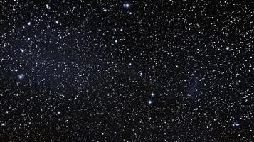 ai generiert tief schwarz Nacht Himmel gefüllt mit unzählige funkeln Sterne, präsentieren verschiedene Intensitäten und Größen von Sterne. mysteriös Hintergrund. Konzept von Astronomie, Kosmos, Raum Erkundung foto
