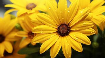 ai generiert beschwingt Gelb Gänseblümchen blühen ein Geschenk von Natur Schönheit foto