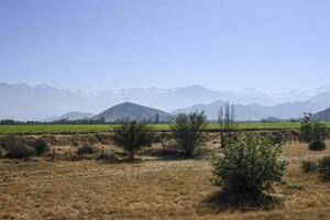 Landschaft von das Innere von Chile auf das Weg zu portillo foto