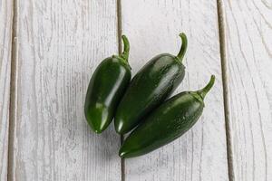 roh Grün Mexikaner Jalapeno Pfeffer foto