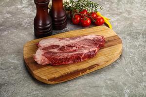 roh Rindfleisch Futter rollen Steak foto